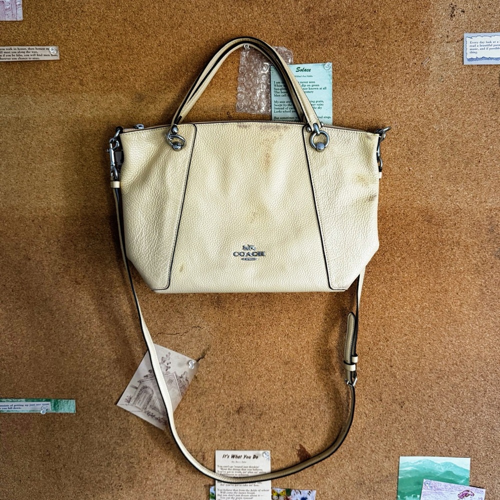 Coach Butter Yellow Leather Women's Bag